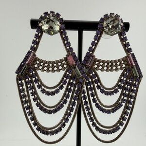 Lionette NY Crystal Statement Earrings